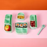 Silicone Bento Tray - mini lunchbox | Forest