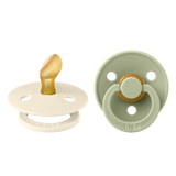 BIBS Pacifier - Colour | Latex | Anatomical | Ivory/Sage