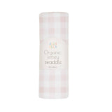 Jersey Swaddle - Gingham Pink