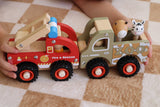 Wooden Zoo Truck Toy with Animal Figurines