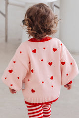 Heart Tie Up Cardigan ✿ Berry