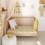 Fitted Cot Sheet Sunny - Citrus