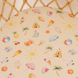 Bassinet Sheet / Change Pad Cover - Beach Fun