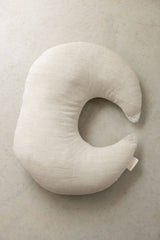 Nursing Pillow & Cover- Moon Shape- Oat Natural