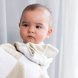 Chenille Blanket - Checkered Taupe