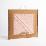 Bamboo/Cotton Heirloom Baby Blanket - Blush