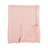 Bamboo/Cotton Heirloom Baby Blanket - Blush