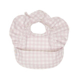 Recycled Frills Bib - Gingham Lilac