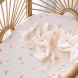 Golden Pears Muslin Wrap Swaddle