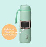 b.box Insulated Flip Top 690ml Bottle - Lagoon