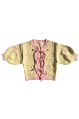 Heart Tie Up Cardigan ✿ Pink Lemonade