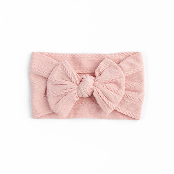 Mod & Tod Cable Bow Headband - Baby Pink