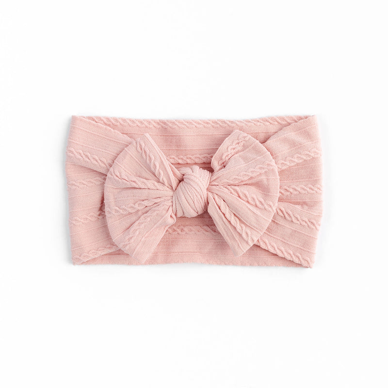 Mod & Tod Cable Bow Headband - Baby Pink