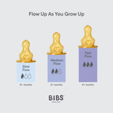 BIBS Bottle Replacement Nipple, Latex (2pk) Slow Flow