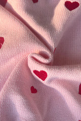 Heart Tie Up Cardigan ✿ Berry