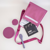 Montii Co Insulated Lunch Carrier - Ruby Stripe