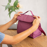 Montii Co Insulated Lunch Carrier - Ruby Stripe