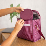 Montii Co Insulated Lunch Carrier - Ruby Stripe