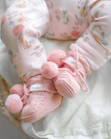 Organic Booties Yummy Misty Rose