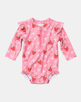 Swim Onesie L/S Twinkle Strawberry