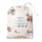 Bassinet Sheet / Change Pad Cover - Diggers & Tractors