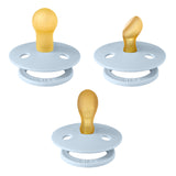 BIBS Try-it 3pk Pacifiers: Colour | Baby Blue