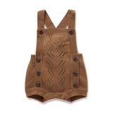 Brown Knit Romper