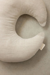Nursing Pillow & Cover- Moon Shape- Oat Natural