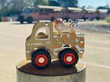 Wooden Zoo Truck Toy with Animal Figurines