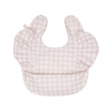 Recycled Frills Bib - Gingham Lilac