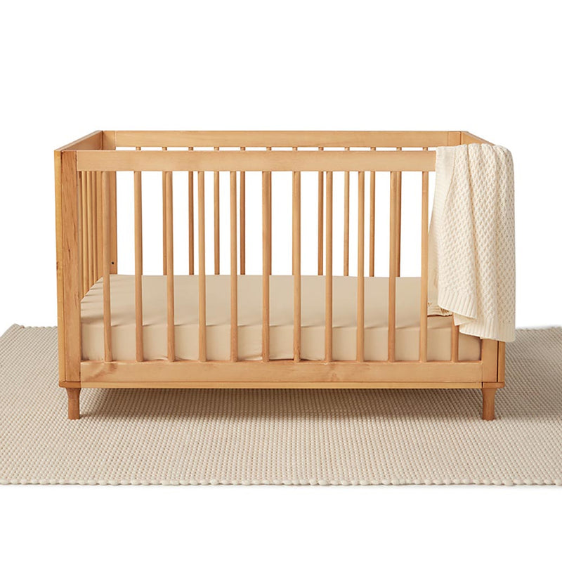 Snuggle Hunny Fitted Cot Sheet - Pebble