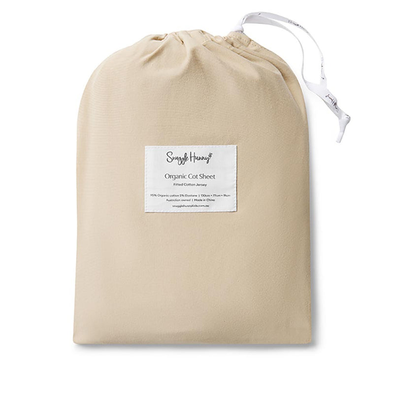 Snuggle Hunny Fitted Cot Sheet - Pebble