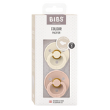 BIBS Pacifier - Colour | Latex | Anatomical | Ivory/Blush