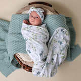 Snuggle Hunny Baby Jersey Wrap & Topknot Set - Eden