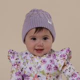 Organic Knit Beanie - Lavender