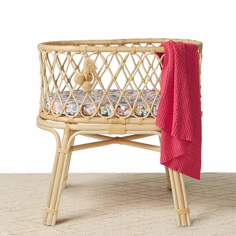 Snuggle Hunny Diamond Knit Baby Blanket - Hibiscus