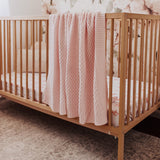 Diamond Knit Baby Blanket - Blush Pink