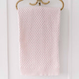 Diamond Knit Baby Blanket - Blush Pink