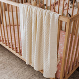 Diamond Knit Baby Blanket - Cream
