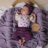 Snuggle Hunny Diamond Knit Baby Blanket - Lavender