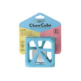 Chew Cube Teether Rattle - Blue