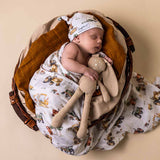 Organic Muslin Wrap - Diggers & Tractors