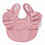 Snuggle Waterproof Bib - Pink Fleur Frill