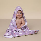 Organic Hooded Baby Towel - Swan Lake