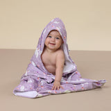 Organic Hooded Baby Towel - Swan Lake