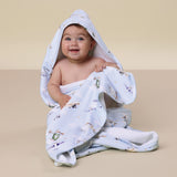 Organic Hooded Baby Towel - Taking Flight