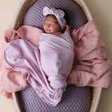 Snuggle Hunny Baby Jersey Wrap & Topknot Set - Twinkle