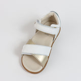 Bobux Shoes: Step Up Sail - White + Misty Gold