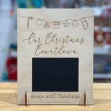 Christmas Countdown Calendar - Christmas Script | Free Standing