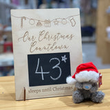 Christmas Countdown Calendar - Christmas Script | Free Standing